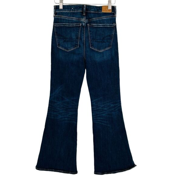 American Eagle super hi-rise flare, size 4 regular dark wash - Picture 5 of 10
